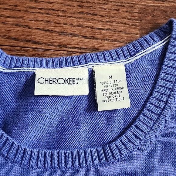 Cherokee Women Sweater Vest Sz Medium Cotton Blokette Academia Soft Girl School - Picture 5 of 7